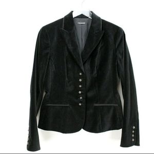Tahari Womens Black Velvet Jacket Blazer Size 12